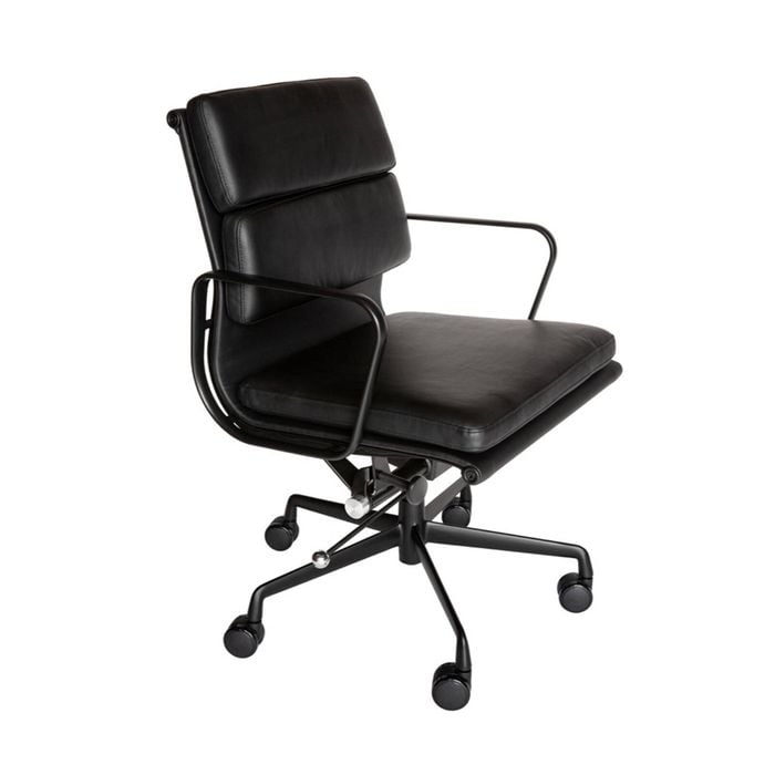 Sk Designer Living | Replica Eames Mid Back Soft Pad Office Chair | All Black