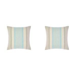 2PK Linen House 50x50cm Verano Pale Blue Bedroom Cushion Square