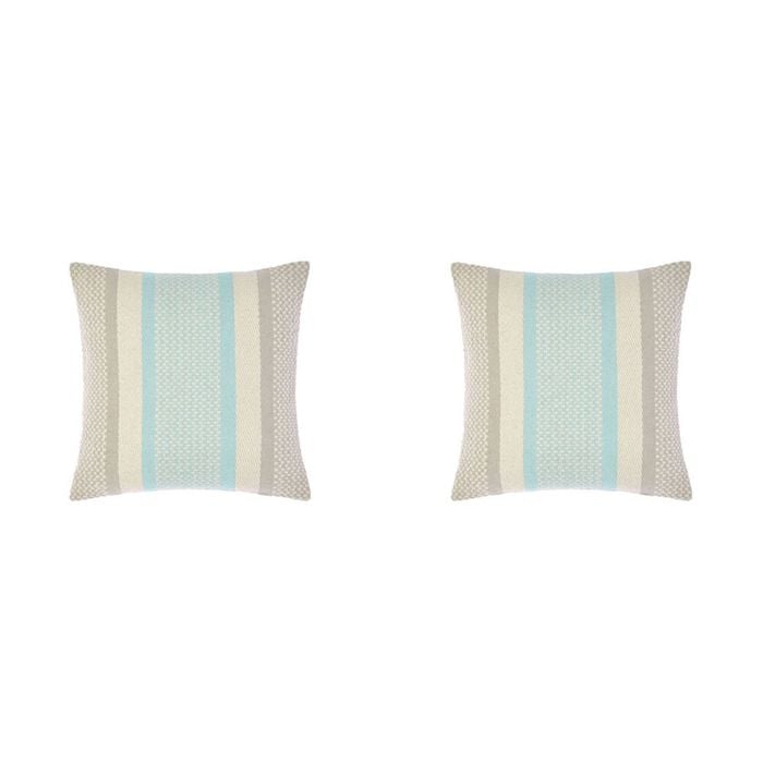 2PK Linen House 50x50cm Verano Pale Blue Bedroom Cushion Square