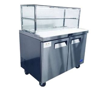 Atosa 2 Door Sandwich Bar With Glass Canopy 1225mm Msf8302g