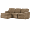 Airluxe Orion Latte 276cm 3 Seater Compressed L-Shaped Lounge Couch