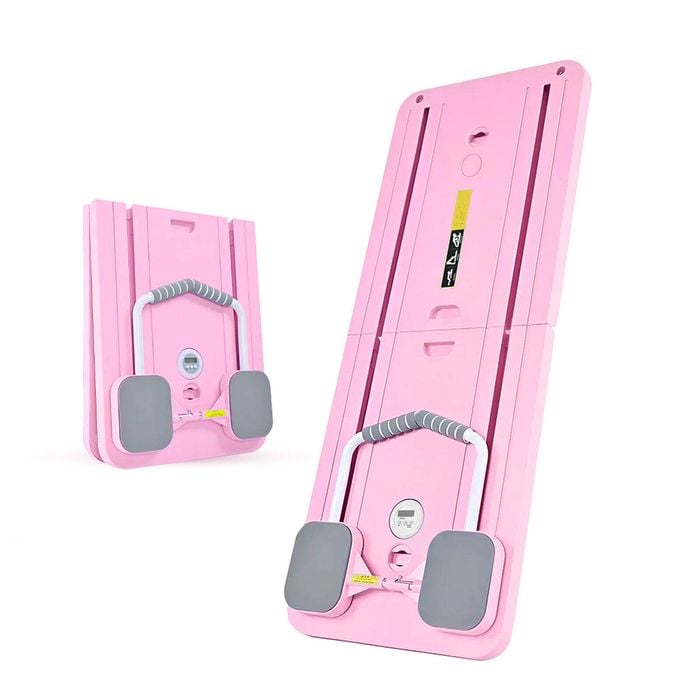 Fitnesslab Pink Pilates Board Reformer - Foldable Set For Full-body Workouts