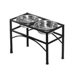 PaWz Stainless Steel Dual Elevated Pet Bowls Size Large