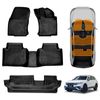 3d Floor Mats For Volkswagen Vw Tiguan Allspace 2018-2024 Heavy Duty All Weather Car Mats Carpet Liner Set