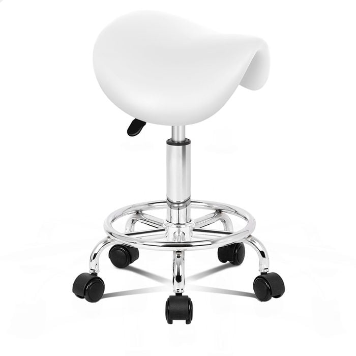 ALFORDSON Salon Stool Swivel Chair Saddle
