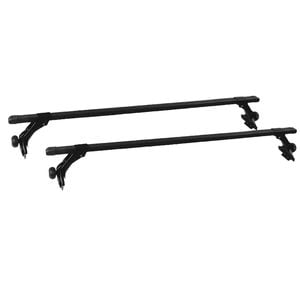 Bargene 120cm Universal Rain Gutter Car Roof Rack Cross Bars Black Adjustable Brackets Large