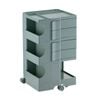 Foret Utility Rolling Storage Cart Side Coffee Table Drawer Open Storage Green