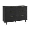 Quincy Tallboy Dresser Chest 6 Drawers Black