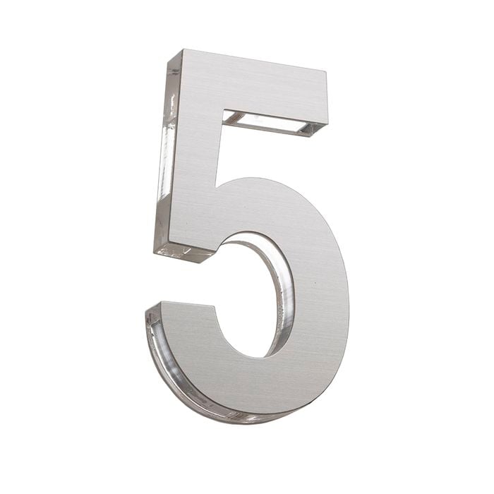 Sandleford 120mm 5 Azure Stainless Steel Numeral