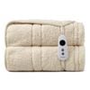 Dreamaker Eve Reversible Sherpa & Coral Fleece Electric Heated Throw Blanket Cream 200 X 180cm | Overheat Protection