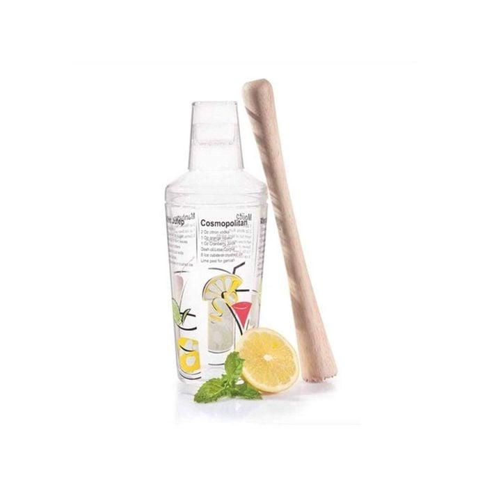 2 Piece Cocktail Set Including Shaker And Muddler Cellar