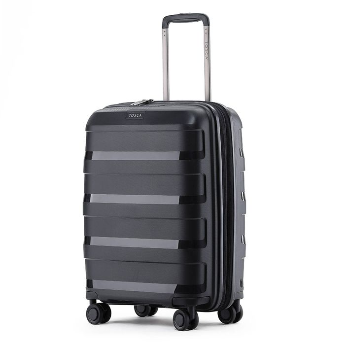 Tosca Comet 40L 20" Hard Case Onboard CarryOn Travel Suitcase Luggage Black