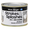 White Knight 100ml Silver Strokes And Splashes Paint