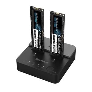 Simplecom Sd550v2 Usb 3.2 Gen2x2 To Dual Bay Nvme M.2 Ssd Docking Station Duplicator Offline Clone