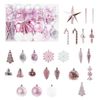 Catzon 88 Pcs Christmas Balls Ornaments with Hang Rope-Pink