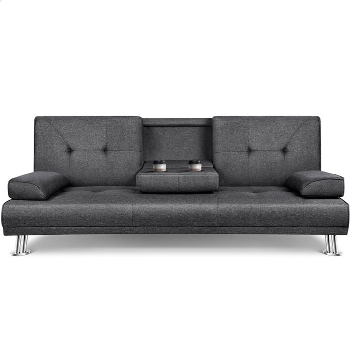 ALFORDSON Sofa Bed 3 Seater Fabric Grey