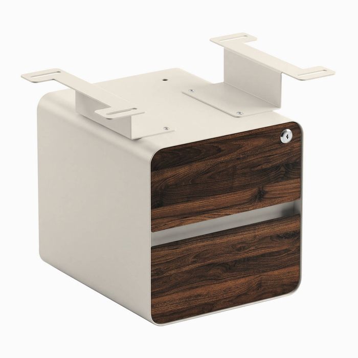 Desky Minimal Under Desk Cabinet Wheat Frame