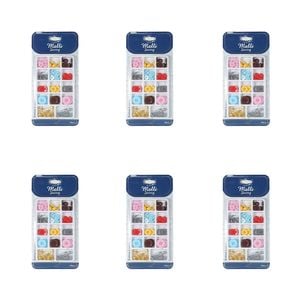 6pk Malli Sewing Resin/plastic Button & Safety Pin Garment Repair Kit Assorted