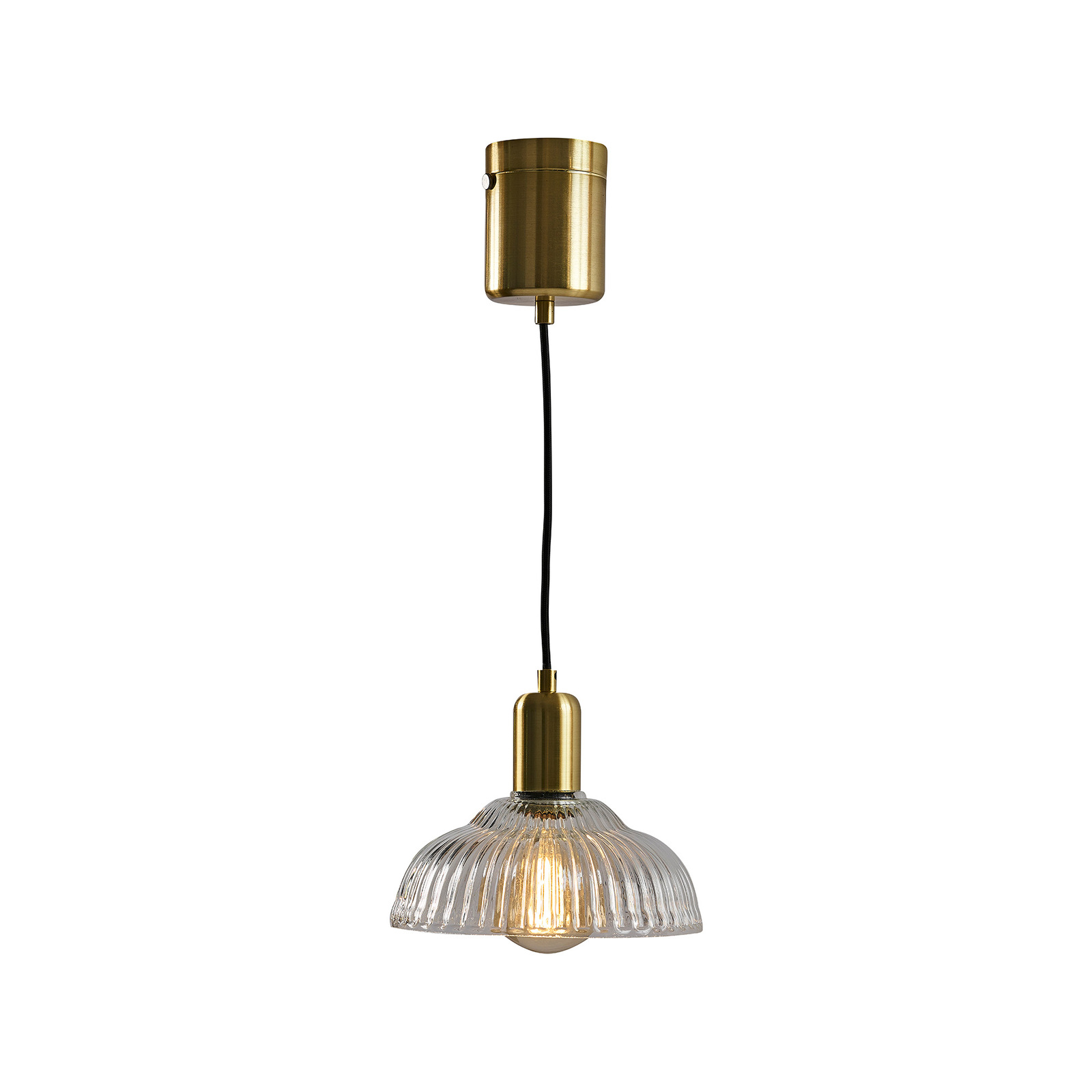 Brilliant 20cm Rosie Vintage Ribbed Classic Glass Shade For Pendant Bunnings Australia