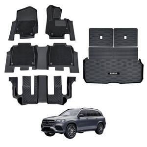 AUSGO Double-Layer Floor Mats & Boot Liner Set for Mercedes-Benz GLS Class X167 2019-Onwards Car Floor Liners Cargo Mat
