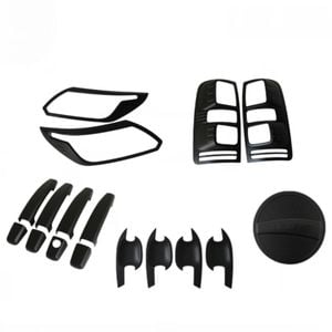 Matte Black Headlight, Taillight & Door Handle Cover Set For Holden Colorado Rg 2016-2020