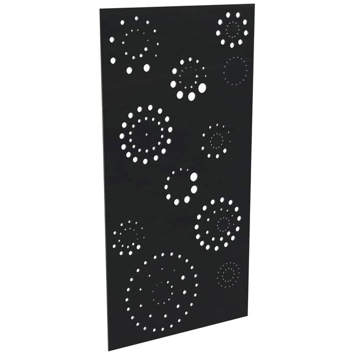 ProtectorAl 300-1200w x 1201-2400h Gloss Black/Satin Black Fireworks Unframed Composite Deco Panel