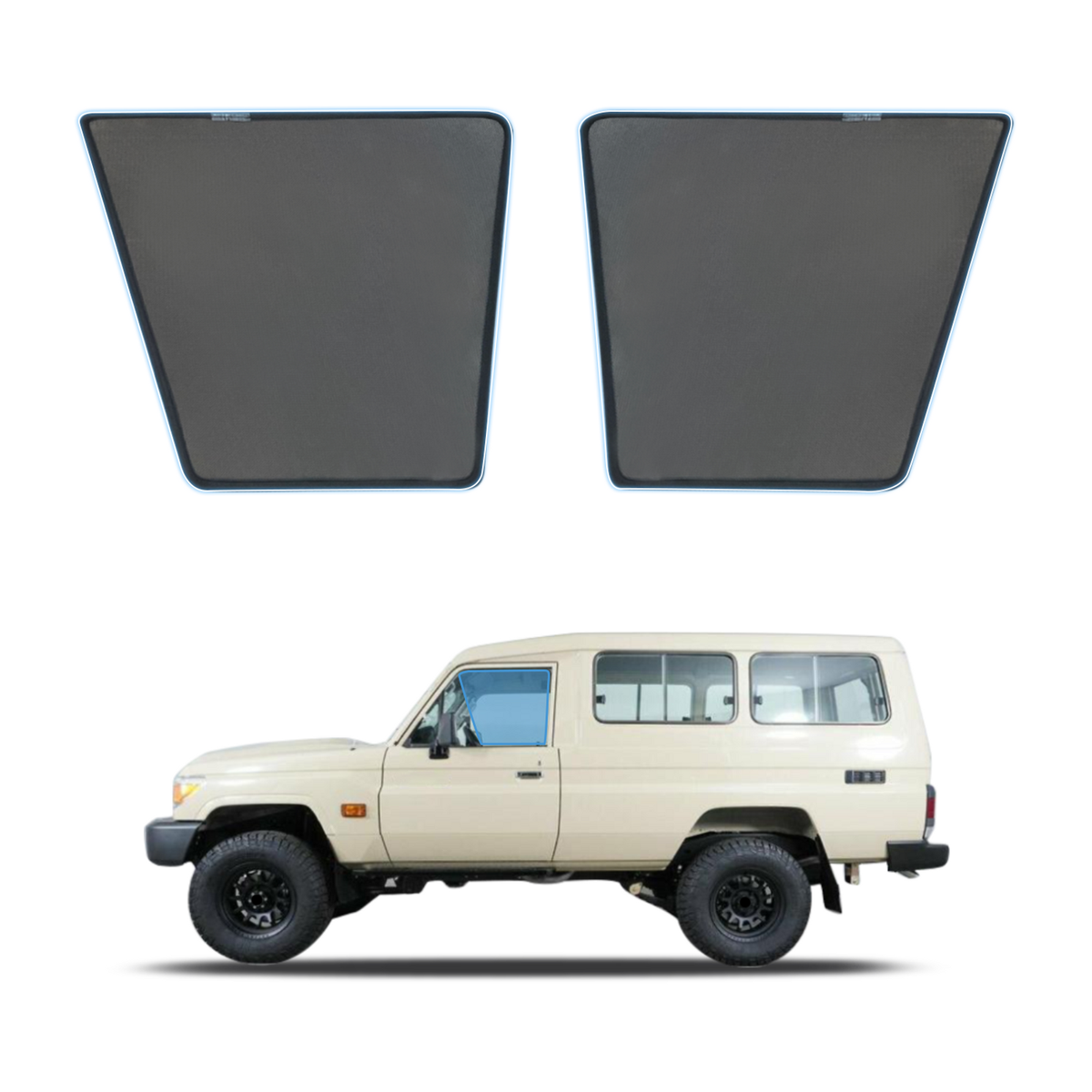 AUSGO Magnetic Window Sun Shade for Toyota Land Cruiser LandCruiser 78 ...