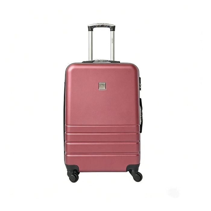 Large Maroon Abs Luggage Suitcase 3 Code Lock Travel Carry Bag Trolley