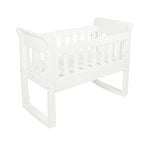 Babyhood Sandton Sleigh Cradle, Bassinet and Rocking Seat - White
