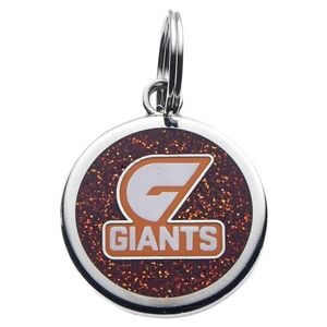 Afl Pet Id Tag - Gws Giants - Engravable - 25mm Diameter