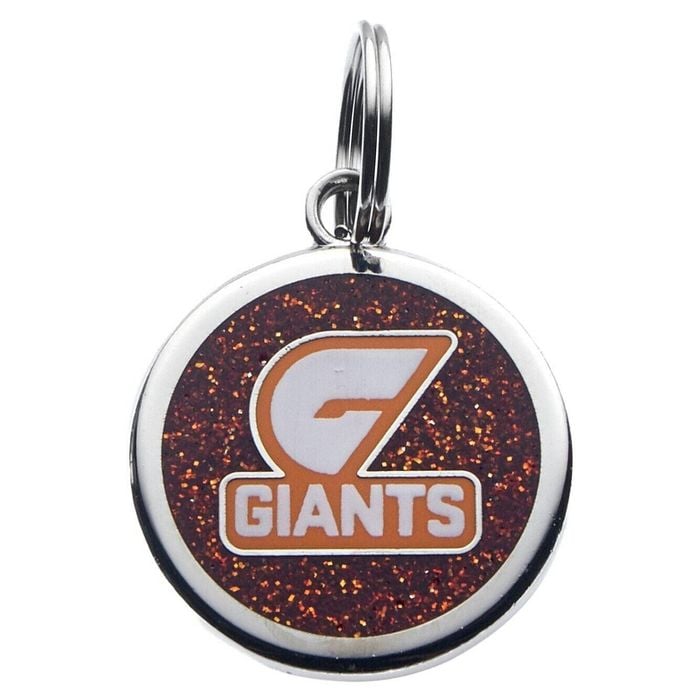 Afl Pet Id Tag - Gws Giants - Engravable - 25mm Diameter