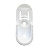 Italio 15mm White Oval Wardrobe Rail Support Kit