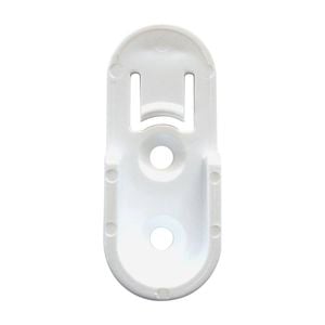 Italio 15mm White Oval Wardrobe Rail Support Kit