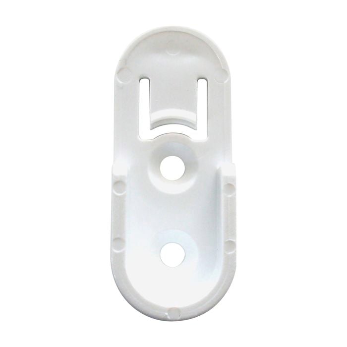 Italio 15mm White Oval Wardrobe Rail Support Kit