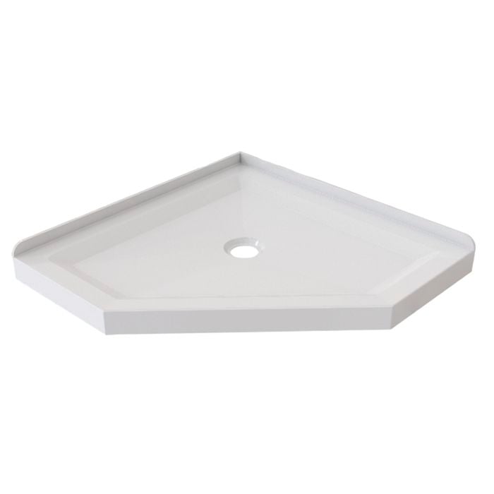 Stein 900 x 900mm White 2-Sided Neo Angle Acrylic Shower Tray