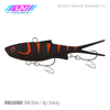 Samaki Vibelicious Fork Tail Vibe 85mm Soft Plastic Fishing Lure Black Snake Orange UV
