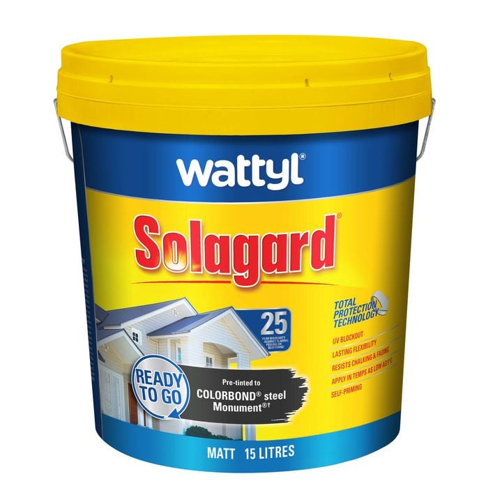 Wattyl 15L Monument Matt Solagard Pre-tinted Exterior Paint