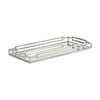 SS Collective Decorative Rectangle Mirror Tray With Cubism Handles 50x25cm