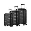 Mazam 3PCS Luggage Suitcase Trolley Set Travel TSA Lock Storage PP Case Black