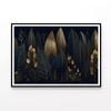 Elegant Black and Gold Leaf  Print 100% Australian Made 90x60cm  (Poster)