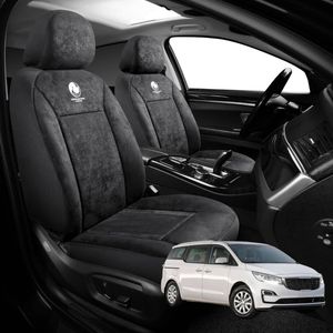 Australian Goose Edition Front Seat Covers for Kia Carnival 2015 - 2020 (YP) - Suede, Universal Fit - Black