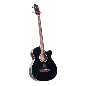 Karrera 4 String Acoustic Bass Guitar Electric Pickup 4 Band Equaliser Black