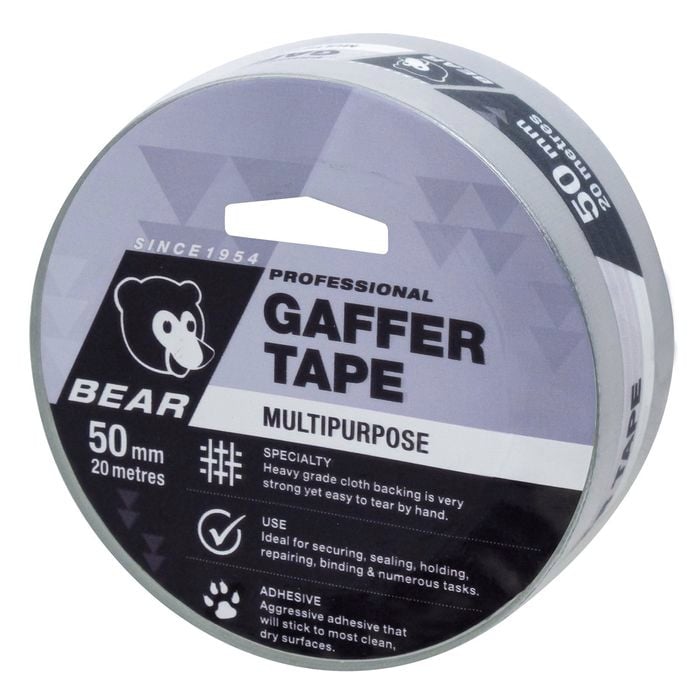 Bear 50mm x 20m Silver Gaffer Tape