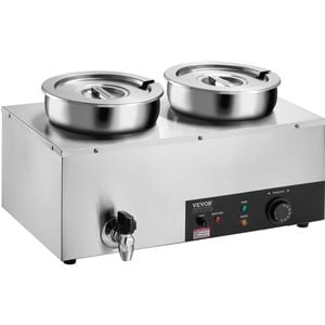 Vevor Commercial Soup Warmer Soup Station White with Pot Soup Kettle Warmer