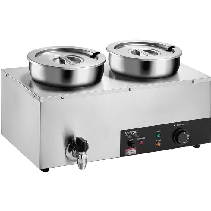Vevor Commercial Soup Warmer Soup Station White with Pot Soup Kettle Warmer