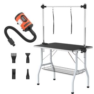Advwin Pet Grooming Table Dog Cat Salon Table + Pet Hair Dryer LCD Display