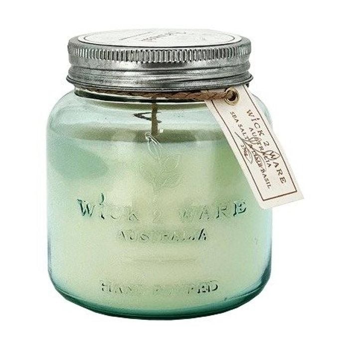 Candle SOY Jar 270g Sea Salt Lime BaSilver