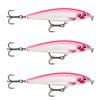 3x Rapala 10cm X Rap Magnum Prey Lipless Hard Body Fish Lures - Hot Pink UV