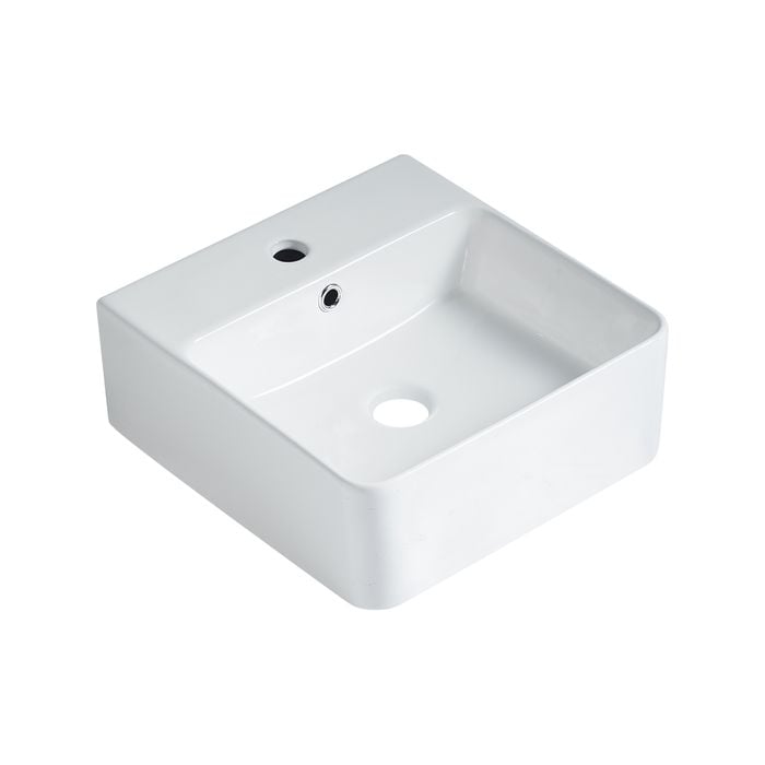 Mondella 420 x 400mm Gloss White Concerto Rectangle Basin - 420mm x 400mm