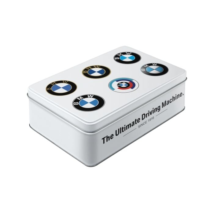 Nostalgic-Art Flat Tin BMW Logo Evolution